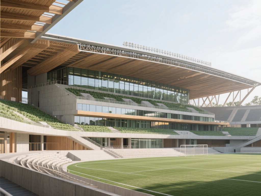 体育场皇冠的环保设计与可持续发展理念 (体育场皇冠的环保设计与可持续发展的创新理念探索) 体育场的环保设计首先体现在材料的选择上。传统的建筑